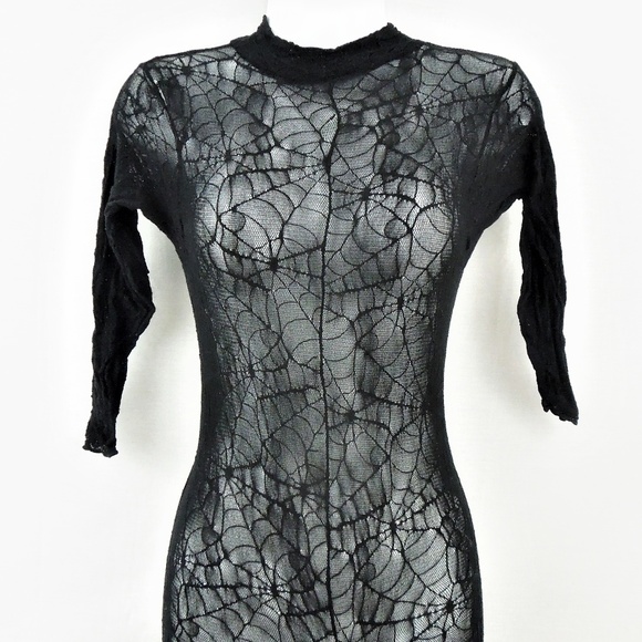 Vintage Other - 90s Fishnet Bodysuit Crotchless Spiderweb
